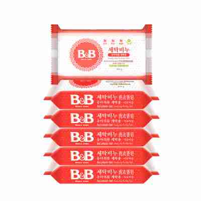 韩国进口B＆B/保宁婴儿洗衣皂200gBB皂*6包装